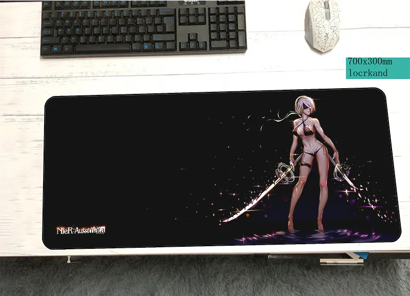NieR Automata padmouse 700x300 мм коврик для мыши notbook компьютерный коврик для мыши с блокировкой края игровой коврик для мыши геймер для ноутбука коврики для мыши