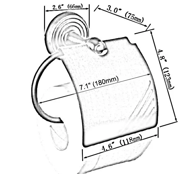 Латунные настенные держатели для туалетной бумаги Cba121 с черным масляным