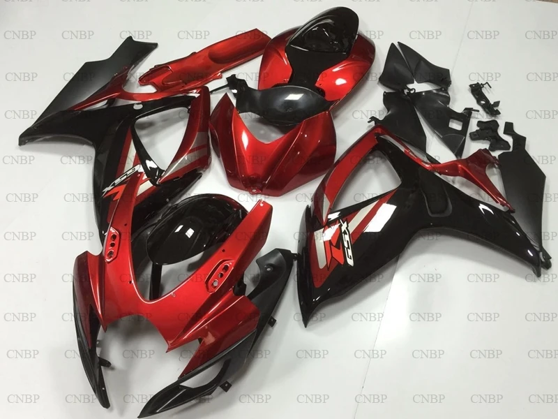 GSX R 750 2006 2007 K6 набор для всего тела GSXR 600 обтекатель мотоцикла GSXR600 красный черный 2