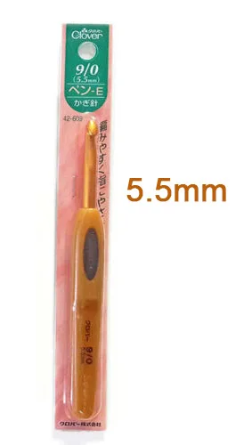 5.5mm Японский Клевер алюминиевый мягкий на ощупь крючок для вязания спиц подлинный из Японии - Цвет: 5.5mm