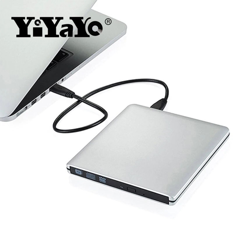 YiYaYo Внешний USB 3 0 DVD-привод CD/ RW горелка CD ROM/ ROM-плеер портативный/запись/горелка для