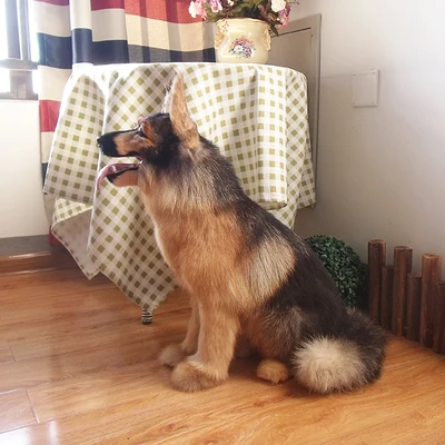 Модель из полиэтилена и меха wlofhound 55x50x22 см модель для домашнего декора подарок d712