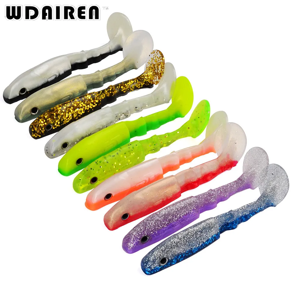 WDAIREN 10 шт./лот, Мягкая приманка, приманка для рыбалки, ручная силиконовая приманка для ловли басов, гольян, 10 см/9 г, приманки ручной работы, плавающая пластиковая приманка, приманка Pasca WD-434