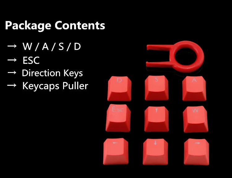 PBT с подсветкой клавиша крышка s WASD/ESC/направление Cherry MX клавиша крышка s с клавишей крышка съемник для MX переключатели с подсветкой Механическая игровая клавиатура