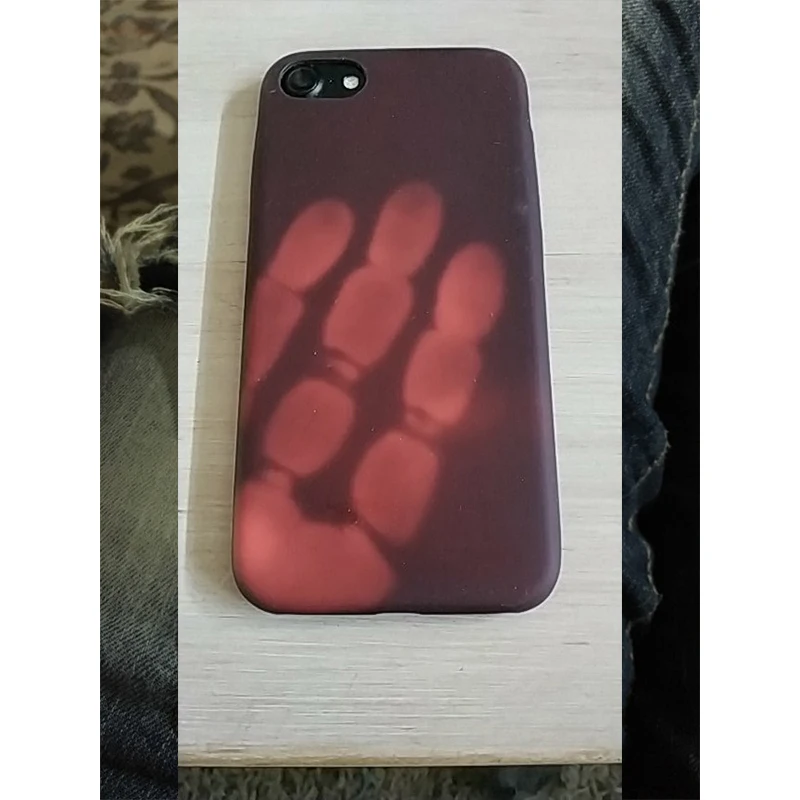 Физический тепловой датчик с изменением цвета чехол для телефона iPhone 7 8