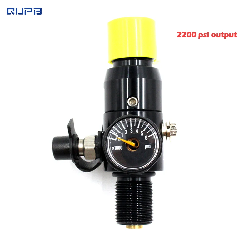 2200psi output QUPB PCP Пейнтбол HPA бак Регулятор клапан M18* 1,5 резьба черный REG001 - Цвет: 2200psi output