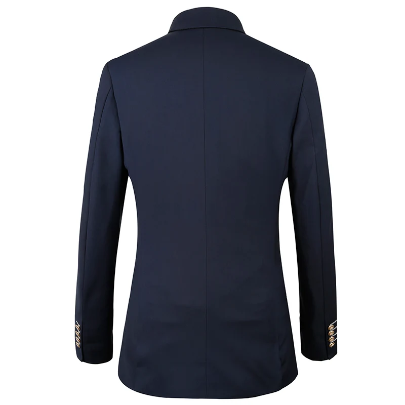 TOTURN двубортный костюм для мужчин Slim Fit Свадебные костюмы для мужчин королевский синий смокинг костюм брюки 2 шт Европейский размер 44-58