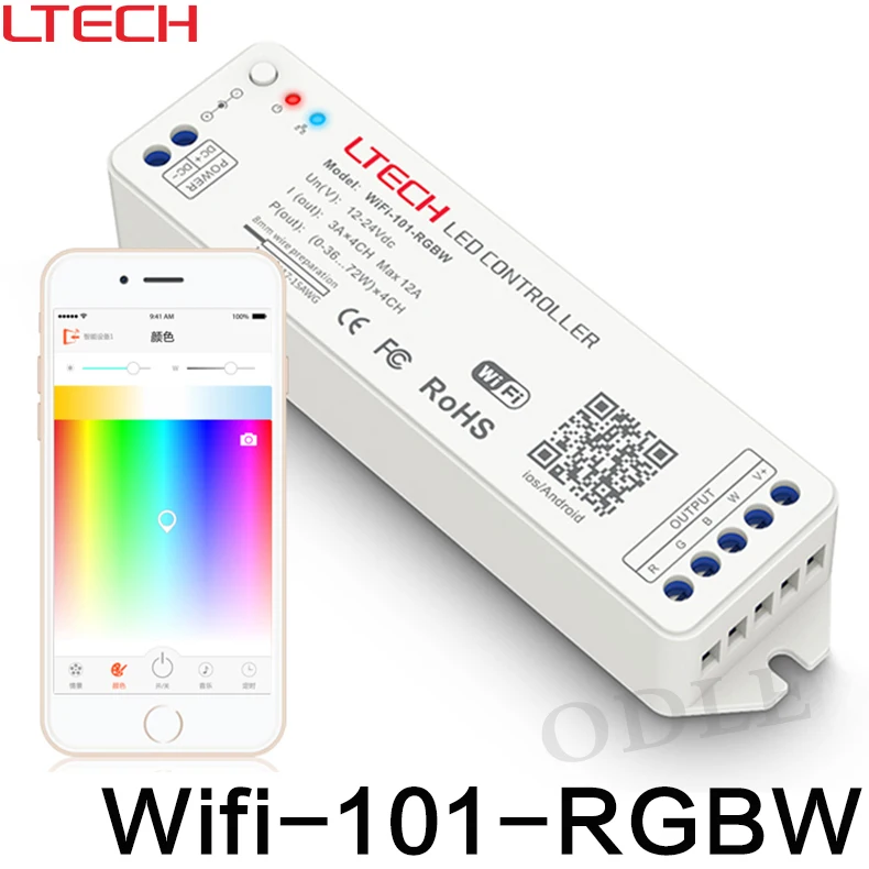 16.7 миллионов цветов 2.4 г Wi Fi RGB/WW/CW Светодиодный контроллер смартфон управление