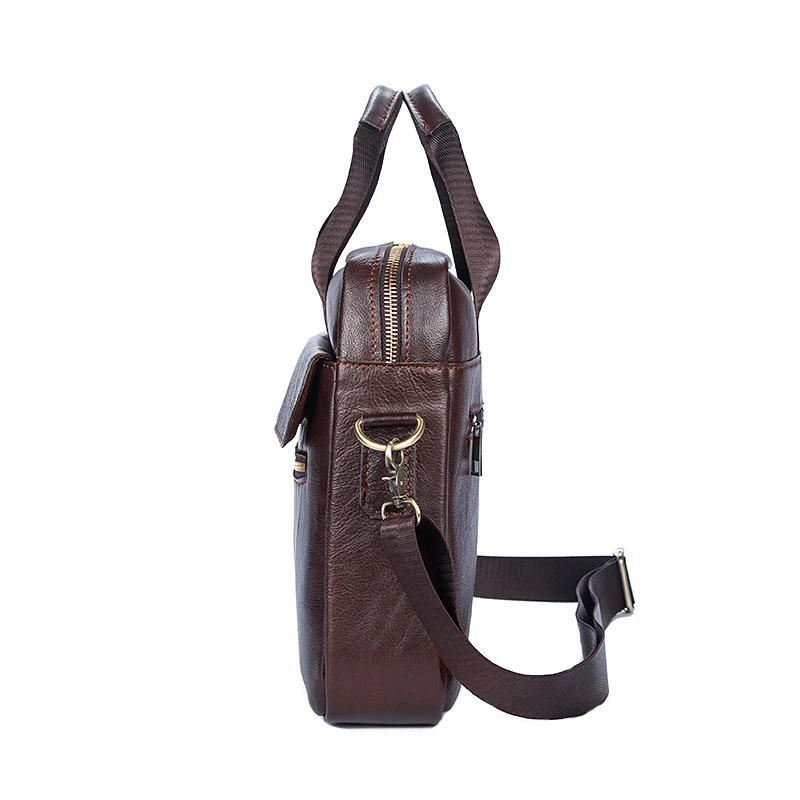 Мужская сумка из натуральной кожи MYOSAZEE деловая портфель Ретро стиль на одно