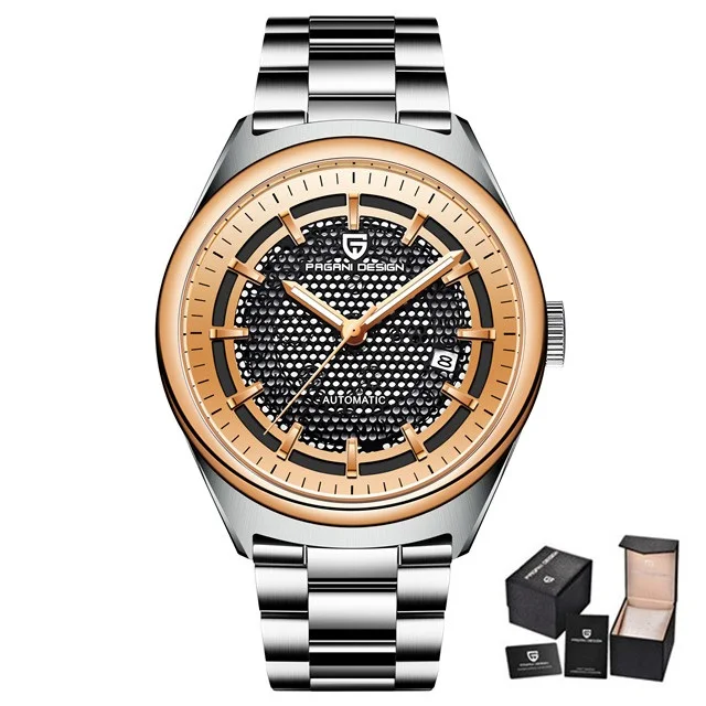 3 Mens Watches Top Brand Luxury PAGANI DESIGN New Mechanical Automatic Fashion Business Men Stainless Steel Watch Erkek kol saati - Цвет: 3