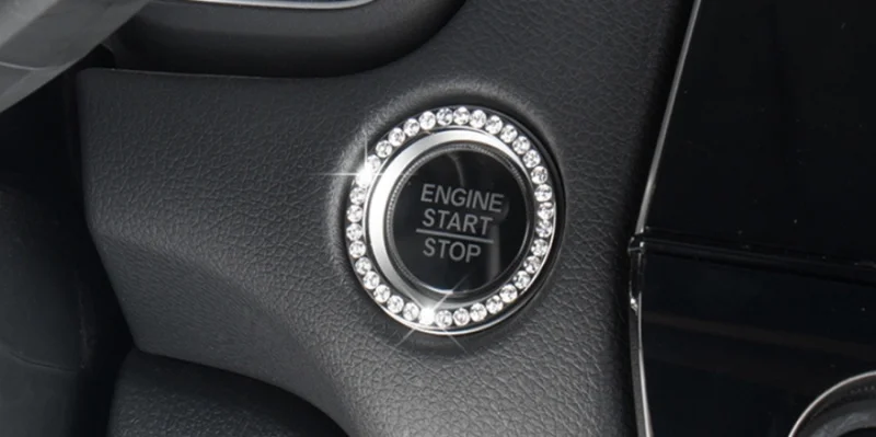 Fashion Crystal Rhinestone Decor Car Engine Start Stop Key Ring for Chevrolet Cruze Trax Aveo Lova Sail Epica Captiva Camaro | Автомобили