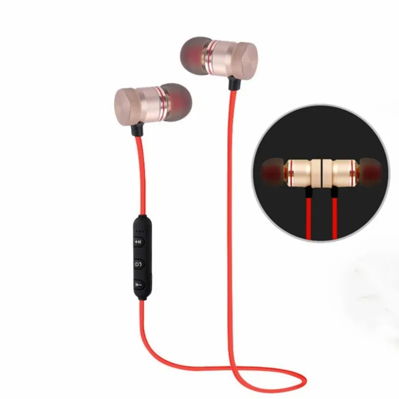 Магнитные беспроводные наушники вкладыши Bluetooth с защитой от пота микрофоном для