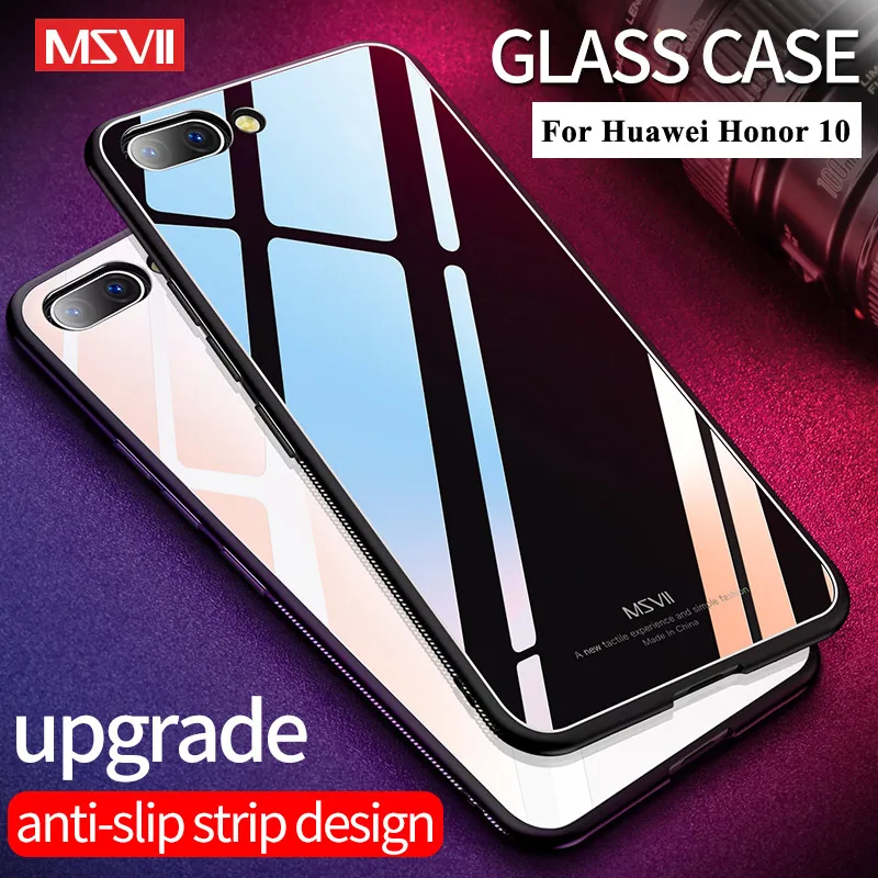 Для Huawei Honor 10 чехол MSVII тонкий зеркальный стеклянный для Lite Temepred стеклянная задняя