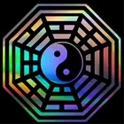 Восточная Настенная Наклейка Будда Инь Янь, автомобильное окно, дверь, фотография