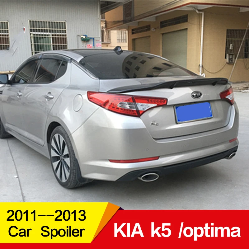 Используется для KIA k5/спойлер OPTIMA 2011 2012 2013 год глянцевое углеродное волокно/FRP заднее крыло R стиль спойлер, аксессуары