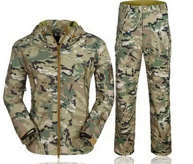 Мужская камуфляжная куртка зимняя водонепроницаемая ветрозащитная | одежда