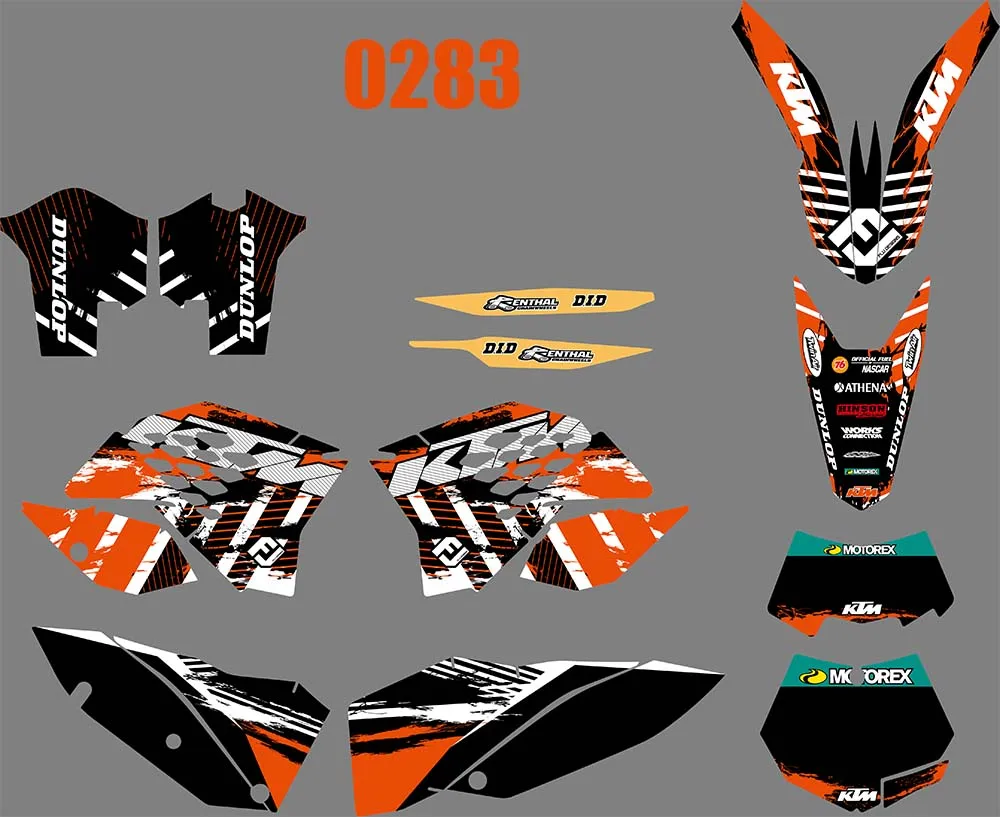 4 вида стилей графическая команда фоны наклейки для KTM EXC 2008 2009 2010 2011