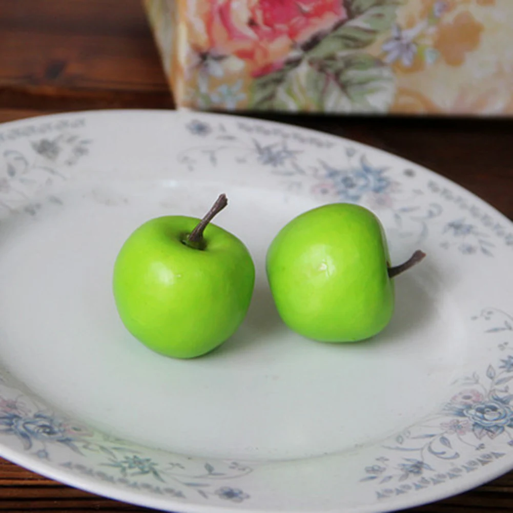 100Pcs Faux Mini Apple Realistic Fruit 3D Simulation Painting Prop Home Decor Set | Дом и сад