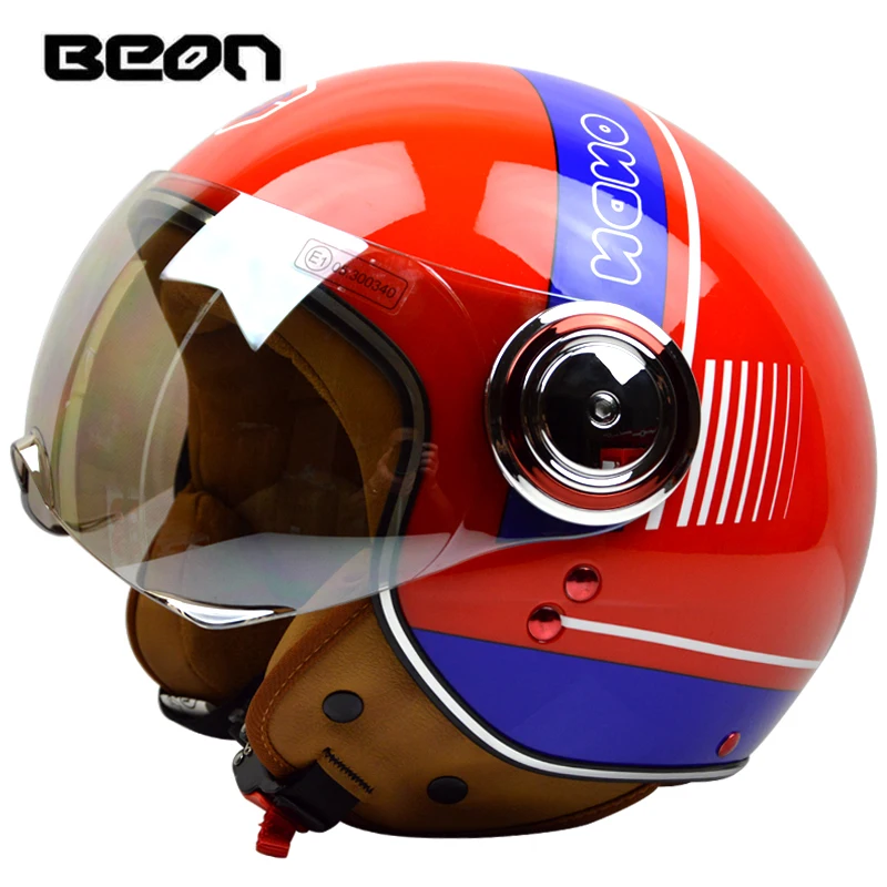 Новое поступление модный бренд Beon мотоциклетный шлем Ретро Скутер открытый