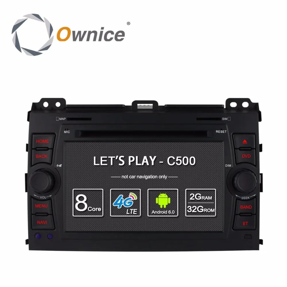 HD 1024X600 2 Гб ОЗУ Восьмиядерный автомобильный dvd плеер Android 6 0 для Toyota Land Cruiser Prado 120 2002