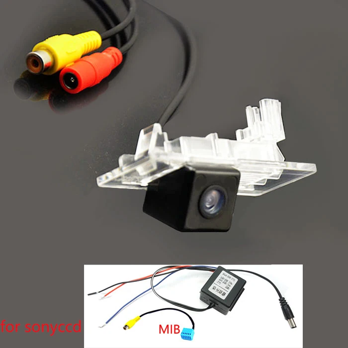 for sonyccd with MIB HD CCD Автомобильная камера заднего вида для Skoda Octavia Fabia Rapid Spaceback Superb Passat Jetta SAGITAR Gran Lavida релейный фильтр PQ MIB - Название цвета: for sonyccd with MIB
