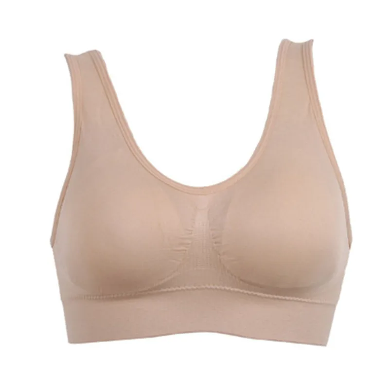 S-XXXL Women Girls Padded Seamless genie Bra fitness Rimless sleep double layer Vest Tops Plus Size bra 7 color