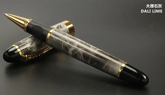 JINHAO X450 матовая черная металлическая шариковая ручка с золотым зажимом школьные