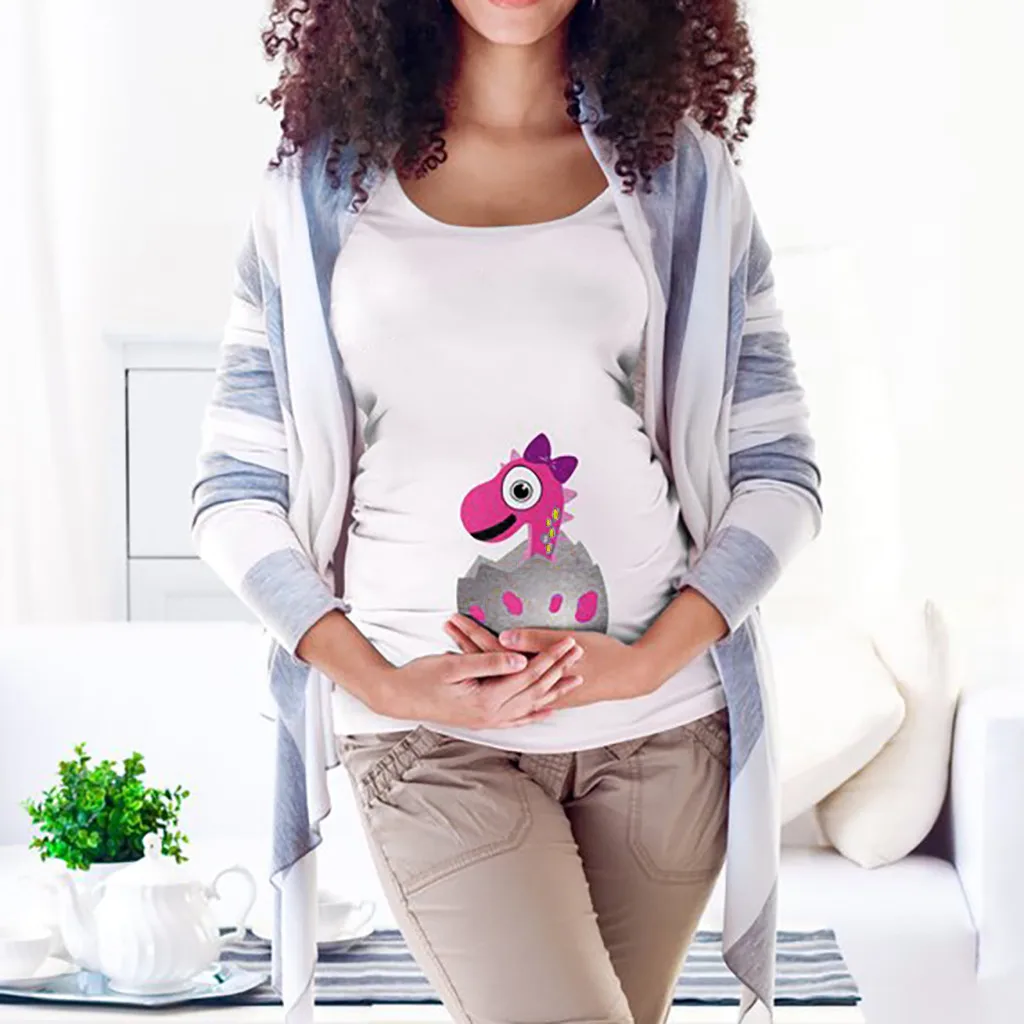 Женская одежда для беременных 2019 рубашка с надписью мама пасхальное яйцо