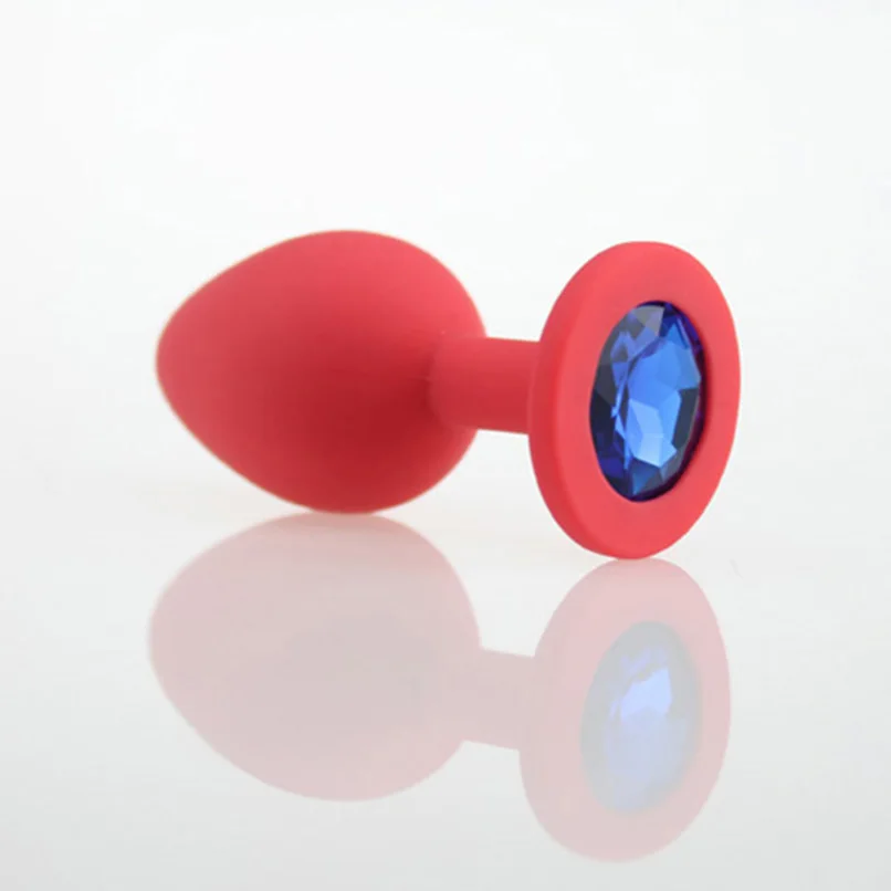 Medium Size Anal Sex Toys For Women &amp Men Red Erotic Butt Plugs + Crystal Jewelry Adult Booty Beads Anus Products Tube Tool |