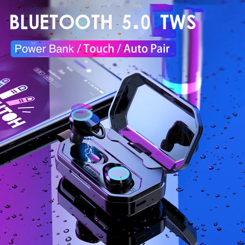 Беспроводные наушники вкладыши с сенсорной клавишей 5 0 Bluetooth гарнитура TWS