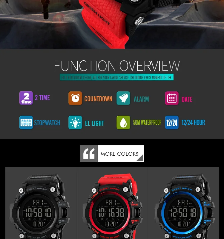 SKMEI Men Sport Watch Chronograph Fashion Man Watch Top Water Resistant Countdown Clock Digital Wristwatch Relogio Masculino Hot