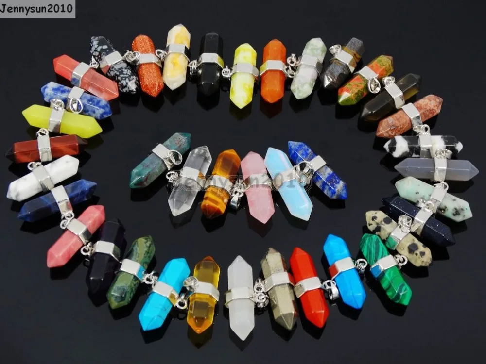 Натуральные Смешанные драгоценные камни горизонтальные шестигранные