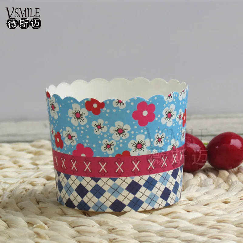 Большой размер 50 шт красивые цветы темы бумага выпечки кекс чашки лайнер Маффин