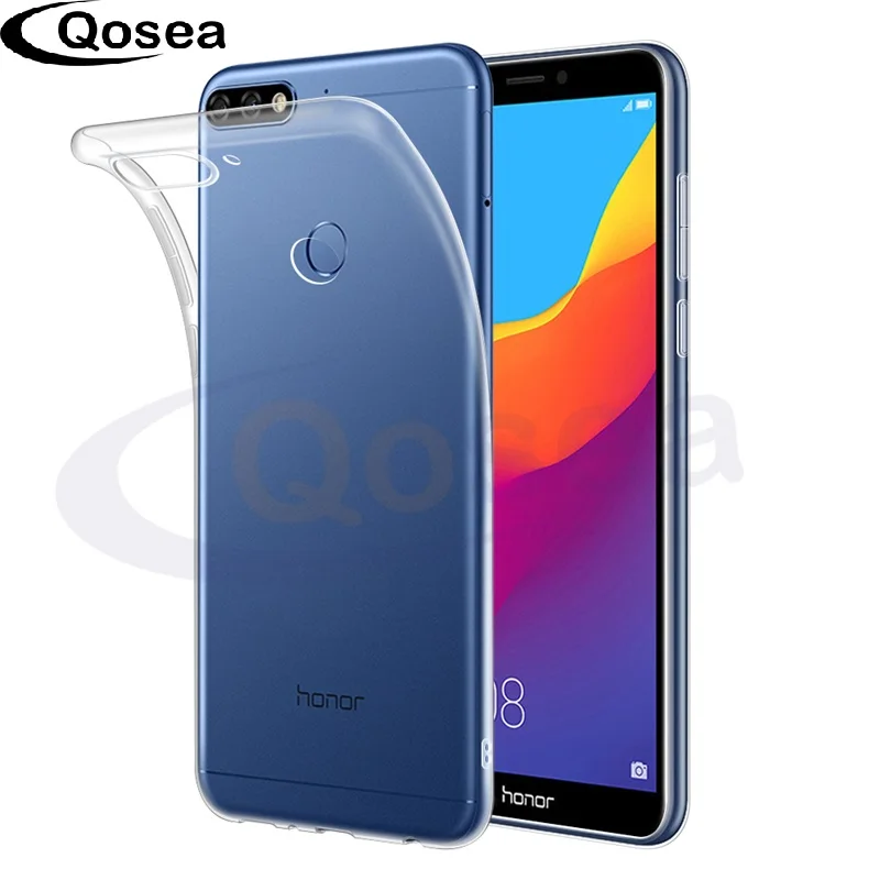 Qosea Телефон чехол для Huawei Honor 7C прозрачный тонкий мягкий Силиконовый ТПУ Защитная
