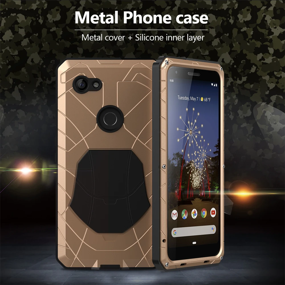 Для Google Pixel 3A 3A XL чехол жесткий алюминиевый металлический Закаленное стекло Защитная крышка для Google Pixel 4 4XL защитный чехол