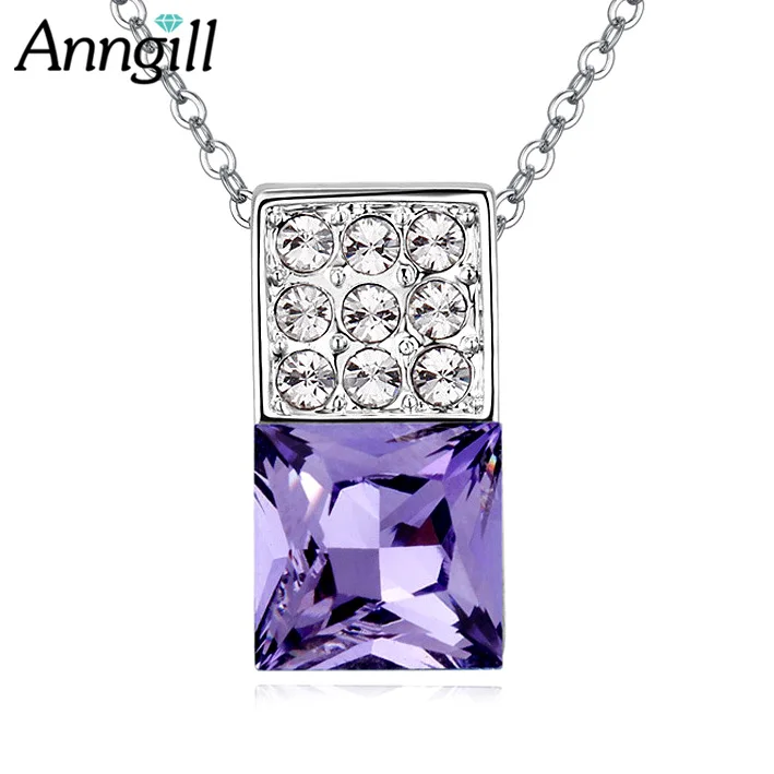Фото ANNGILL оригинальный кристаллами от Сваровски квадратный ожерелья и подвески на (купить)