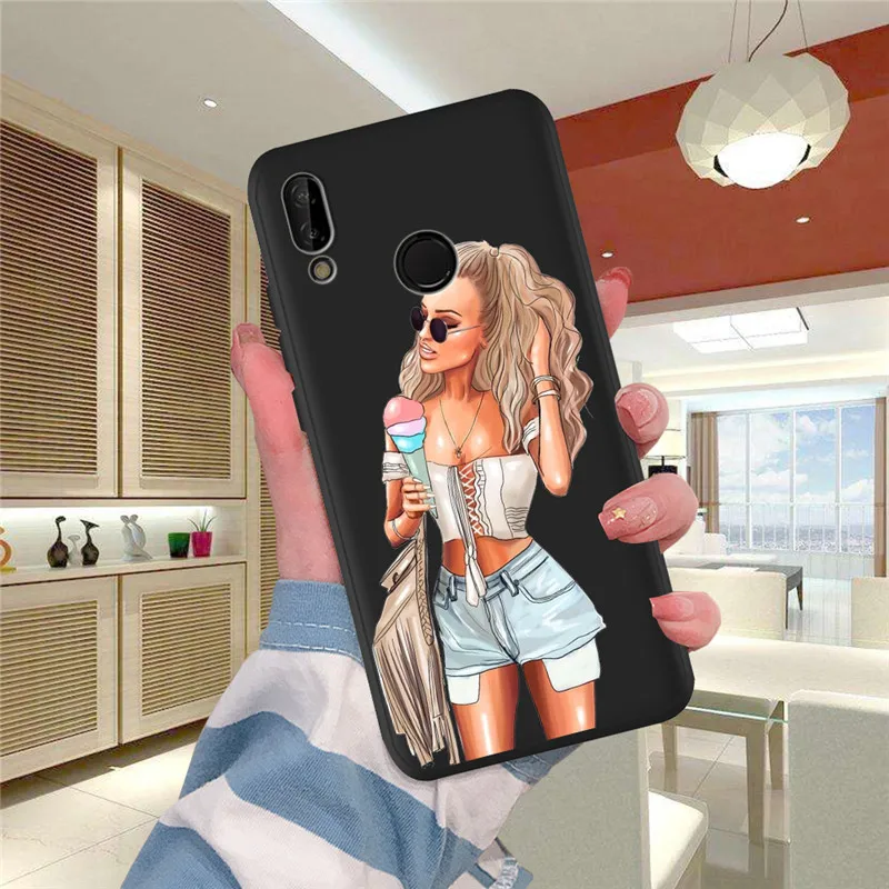 H1731 Девушка женщина для huawei P8 P10 P20 P30 mate 10 20 Honor 8 8X 8C 9 V20 20i 10 Lite Plus Pro Чехол Coque Etui Funda baby mom - Color: H1731
