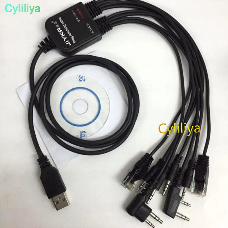 Dhl ИЛИ ems 20 шт 2018 Новый 8 в 1 USB кабель для программирования kenwood baofeng motorola yaesu icom