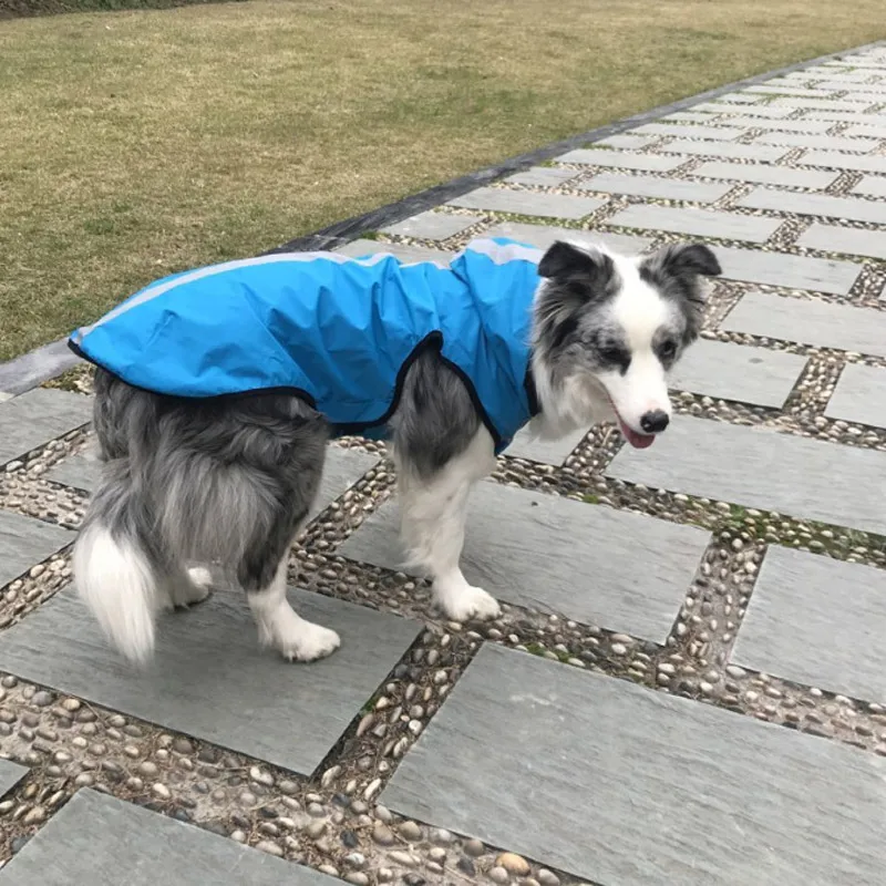 Pet дождевик для маленьких собак водонепроницаемая одежда для больших собак открытый жилет пальто дождевик светоотражающий большой Попона для собаки сетчатый плащ для домашних животных
