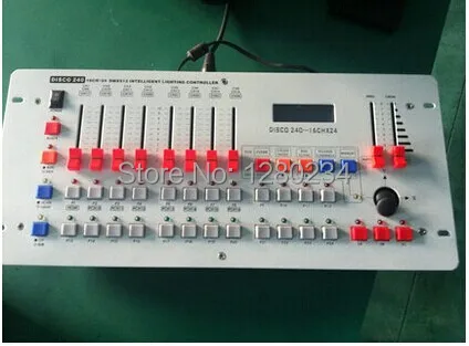 

High quality stage light computer 240 road dmx dj controller 3 pin dmx output connect can control 12pcs stage lights led par can