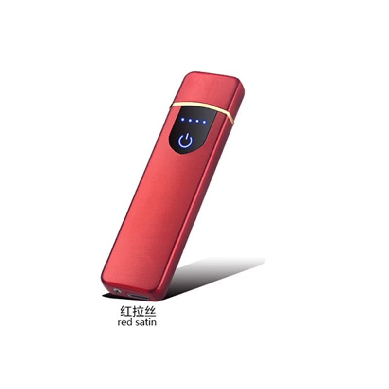 Новая Металлическая usb зарядка Зажигалка сенсорный экран электронная зажигалка маленькая зарядка электрическая зажигалка ветрозащитный мужской подарок - Цвет: C2