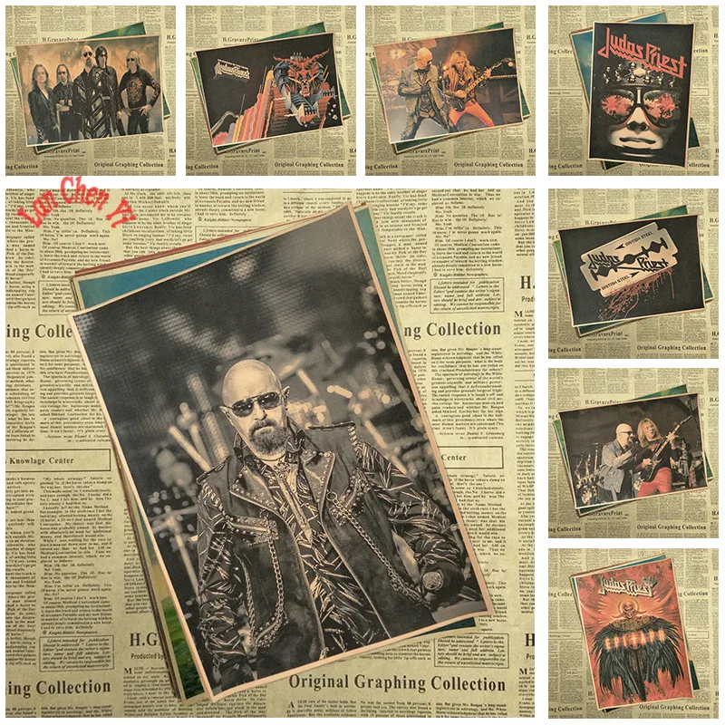 Judas Priest группа классический ностальгические матовые плакат на крафт-бумаге офис подарок столовая домашний Декор стикер дизайн