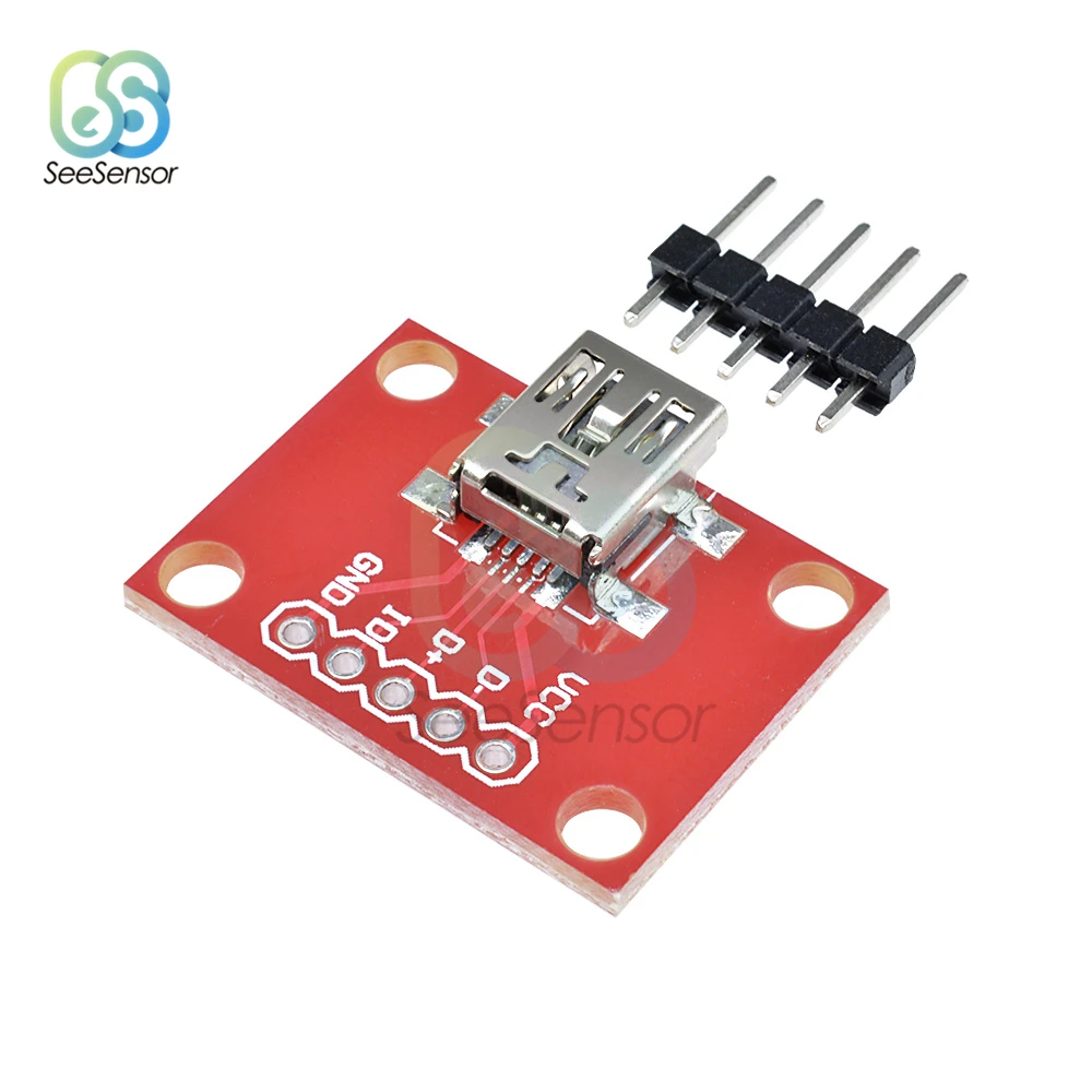 Мини USB адаптер пластина Breakout плата модуль для Mini B расширение с 5Pin