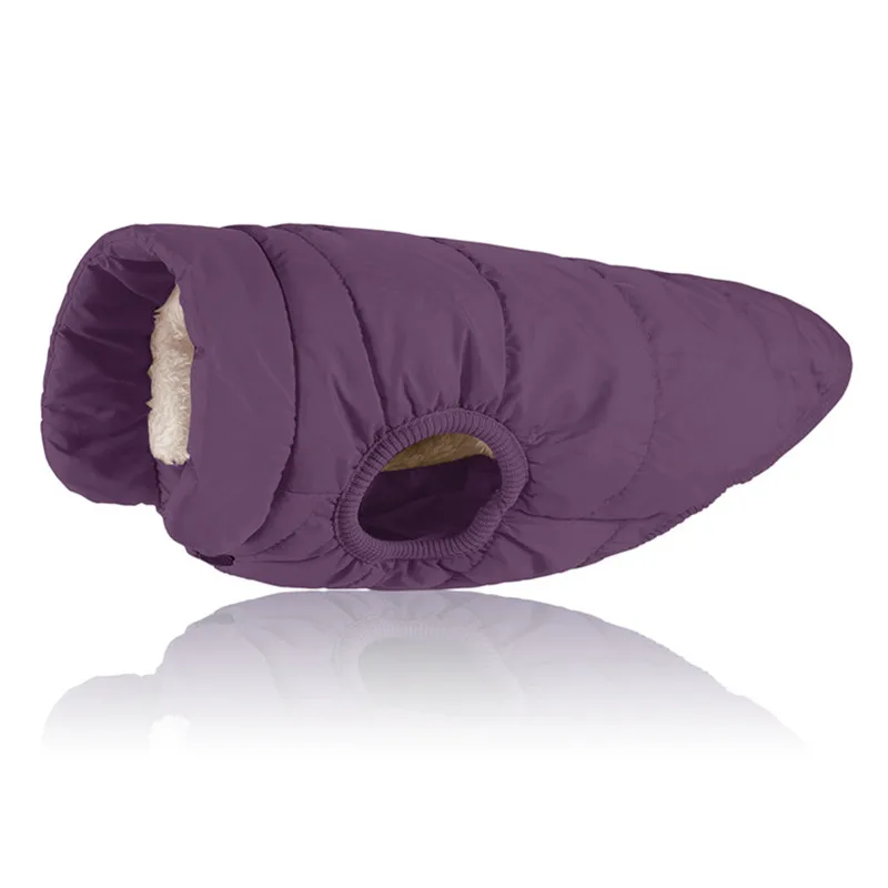 dark purple Зимнее пальто для домашних животных, одежда для собак, зимняя одежда, теплая одежда для маленьких собак, ветрозащитное пальто для больших собак, зимняя одежда для чихуахуа - Цвет: dark purple