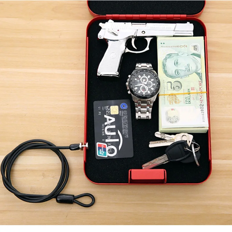 2018 портативные автомобильные сейфы пистолетные коробки ящики для наличных