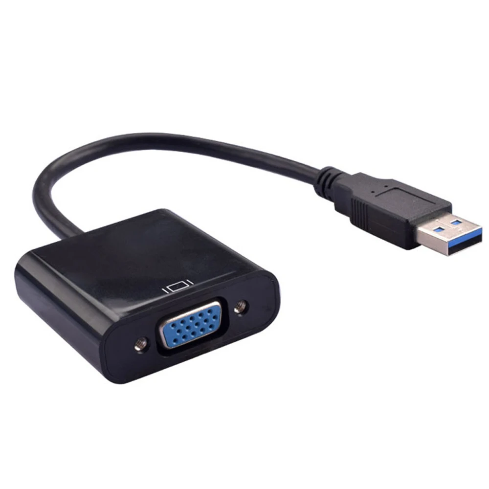 Новая быстрая скорость USB USB3.0 к VGA кабель для компьютера черный/белый/синий