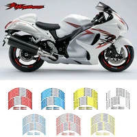 motorcycle front and rear wheels edge outer rim sticker reflective stripe wheel decals for suzuki hayabusa