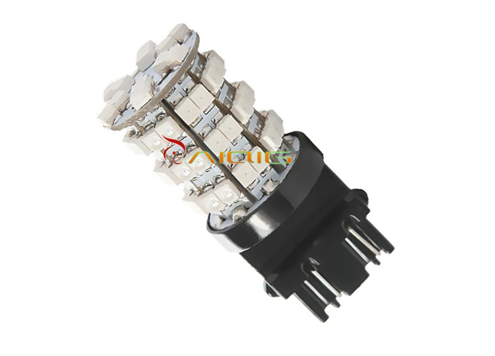3156 3157 Белый Желтый 60 SMD Автомобильная Лампа Авто p27/7 Вт светодиодные