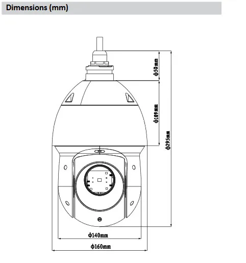 DH сетевая камера PTZ SD49225T-HN 2MP 25x звездного неба радиус действия ИК: 100 м |