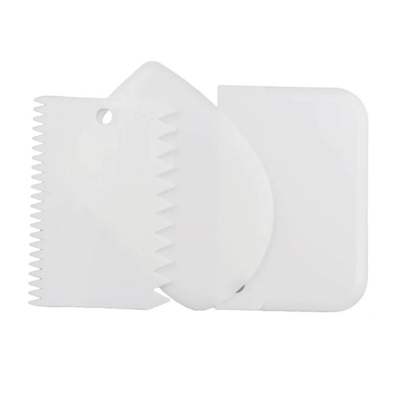 3Pcs Food Grade Plastic Pastry Fondant Cake Cookie Side Scraper Kitchen Tools Smoother Cooking Modeling Tool Suit | Дом и сад